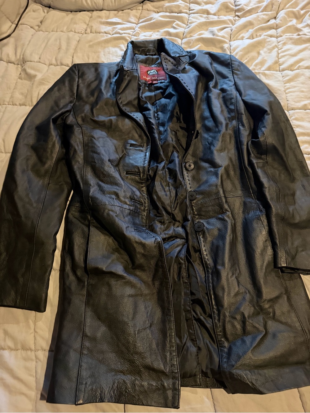 Classic Black Leather Button-Front Women's Jacket by Mackage